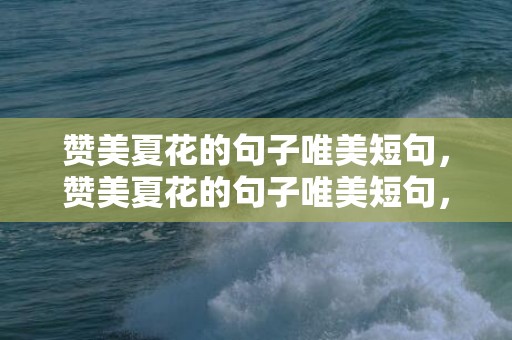 赞美夏花的句子唯美短句，赞美夏花的句子唯美短句，关于爱情的唯美句子