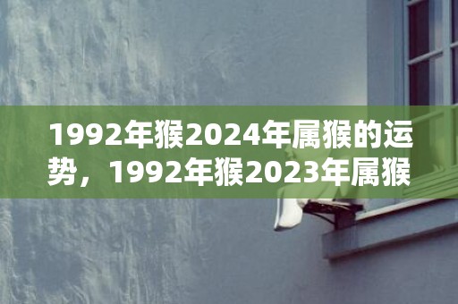 1992年猴2024年属猴的运势，1992年猴2023年属猴的财运 提高财气建议