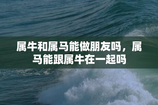 属牛和属马能做朋友吗，属马能跟属牛在一起吗