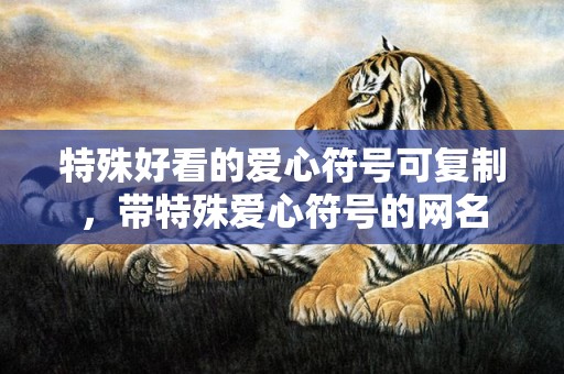 特殊好看的爱心符号可复制，带特殊爱心符号的网名