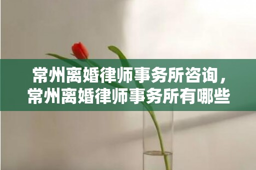 常州离婚律师事务所咨询，常州离婚律师事务所有哪些