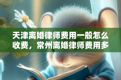 天津离婚律师费用一般怎么收费，常州离婚律师费用多少钱