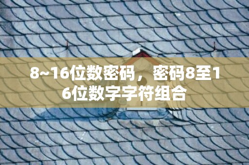 8~16位数密码，密码8至16位数字字符组合
