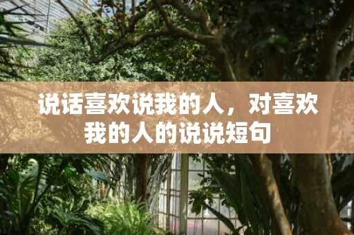 说话喜欢说我的人，对喜欢我的人的说说短句