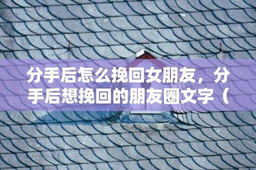 分手后怎么挽回女朋友，分手后想挽回的朋友圈文字（分手挽回发的朋友圈话）