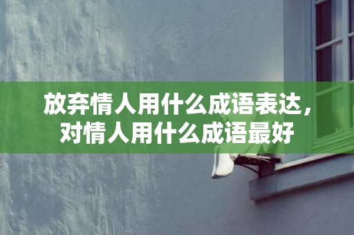放弃情人用什么成语表达，对情人用什么成语最好