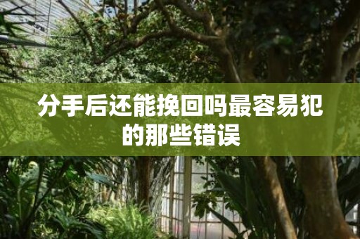 分手后还能挽回吗最容易犯的那些错误
