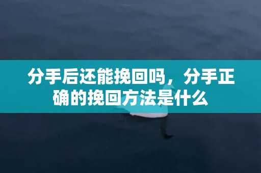 分手后还能挽回吗，分手正确的挽回方法是什么
