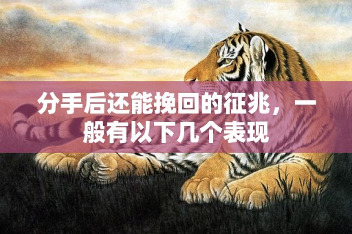 分手后还能挽回的征兆，一般有以下几个表现