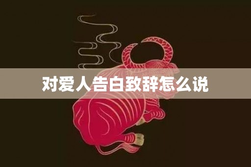 对爱人告白致辞怎么说