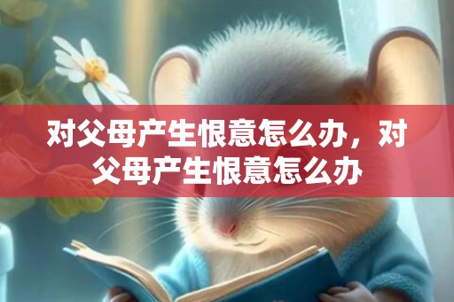 对父母产生恨意怎么办，对父母产生恨意怎么办