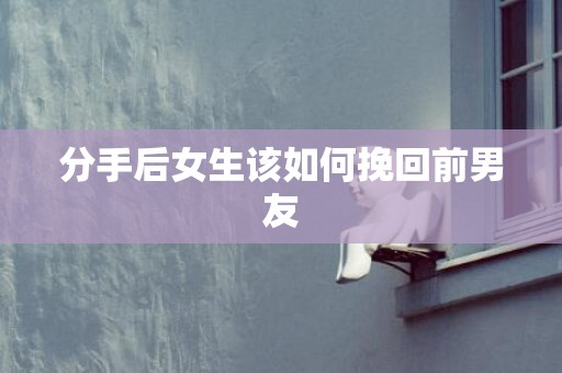 分手后女生该如何挽回前男友