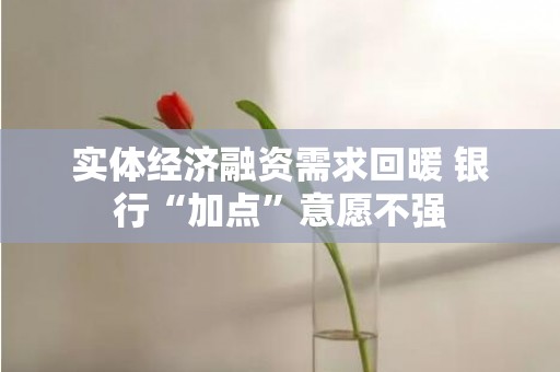 实体经济融资需求回暖 银行“加点”意愿不强