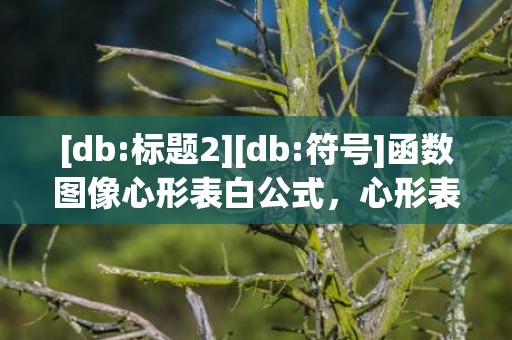 [db:标题2][db:符号]函数图像心形表白公式，心形表白公式数学公式