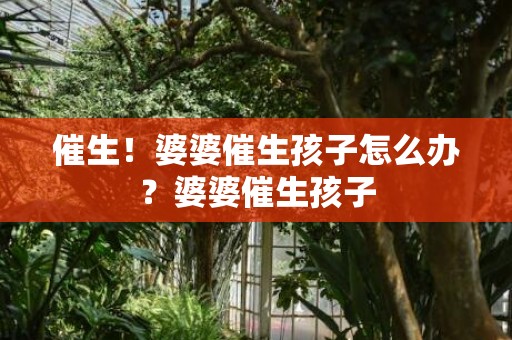 催生！婆婆催生孩子怎么办？婆婆催生孩子