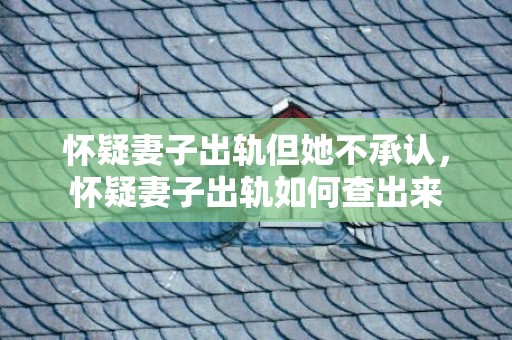 怀疑妻子出轨但她不承认，怀疑妻子出轨如何查出来