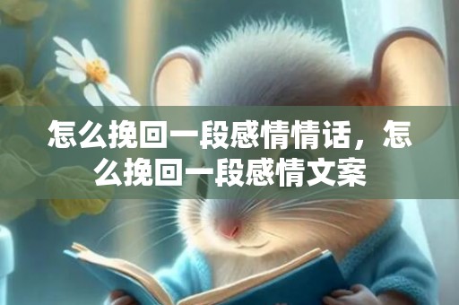 怎么挽回一段感情情话，怎么挽回一段感情文案