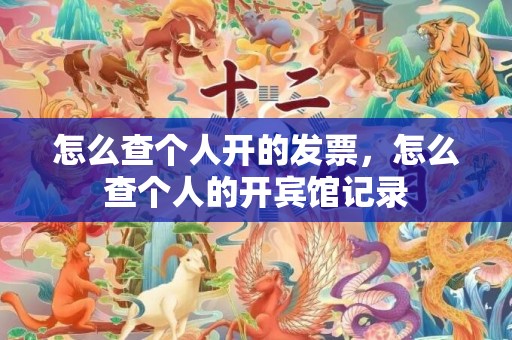 怎么查个人开的发票，怎么查个人的开宾馆记录
