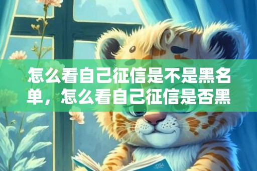怎么看自己征信是不是黑名单，怎么看自己征信是否黑了