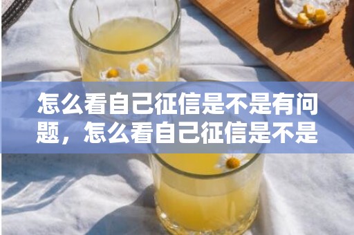 怎么看自己征信是不是有问题，怎么看自己征信是不是黑了