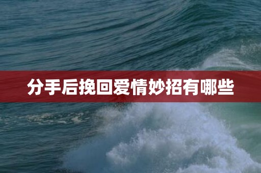 分手后挽回爱情妙招有哪些