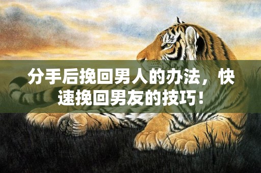 分手后挽回男人的办法，快速挽回男友的技巧！