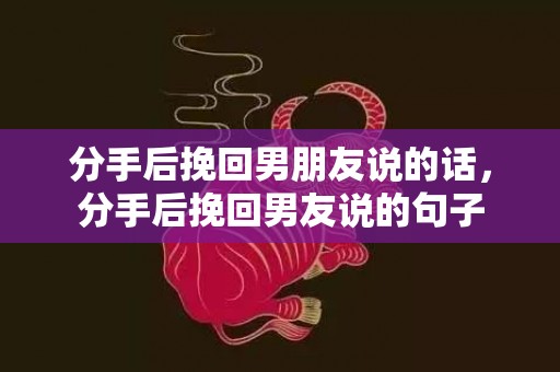 分手后挽回男朋友说的话，分手后挽回男友说的句子