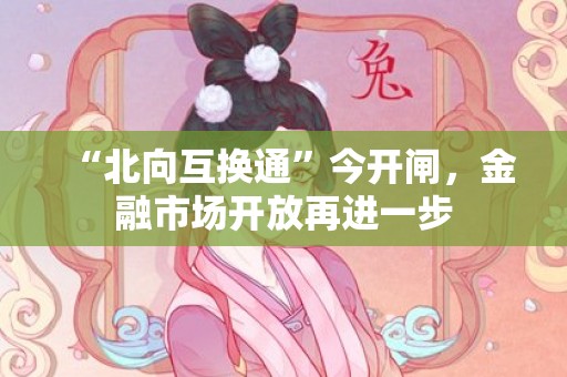 “北向互换通”今开闸，金融市场开放再进一步