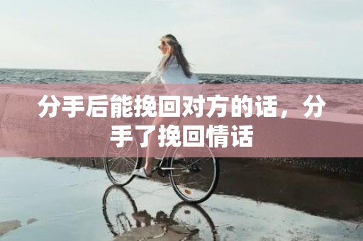 分手后能挽回对方的话，分手了挽回情话
