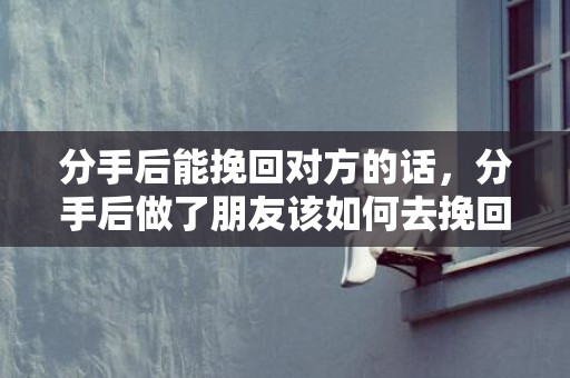 分手后能挽回对方的话，分手后做了朋友该如何去挽回