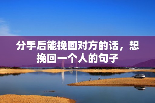 分手后能挽回对方的话，想挽回一个人的句子
