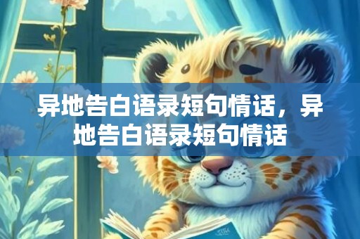 异地告白语录短句情话，异地告白语录短句情话