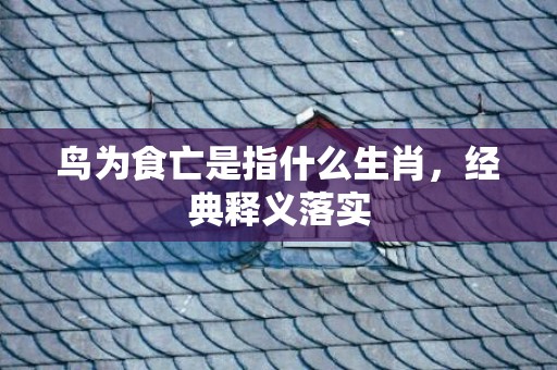 鸟为食亡是指什么生肖，经典释义落实