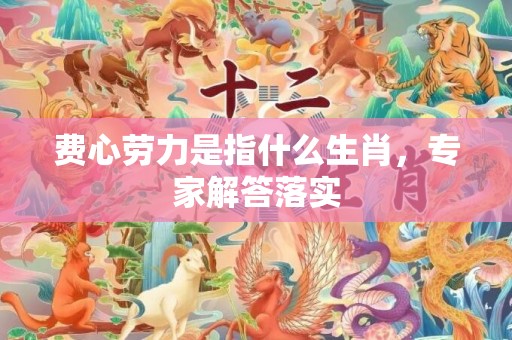 费心劳力是指什么生肖，专家解答落实