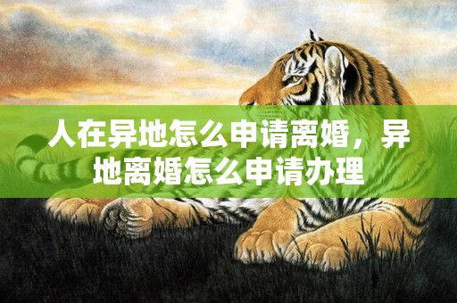 人在异地怎么申请离婚，异地离婚怎么申请办理