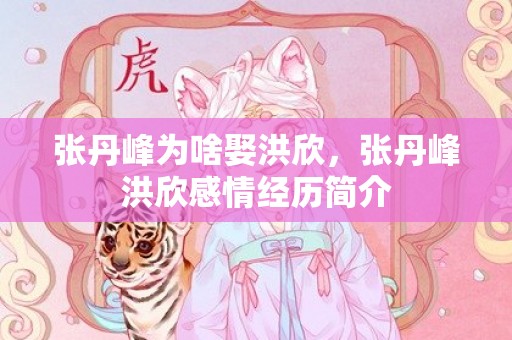 张丹峰为啥娶洪欣，张丹峰洪欣感情经历简介