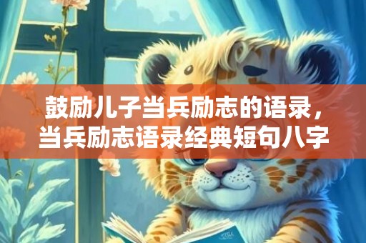 鼓励儿子当兵励志的语录，当兵励志语录经典短句八字