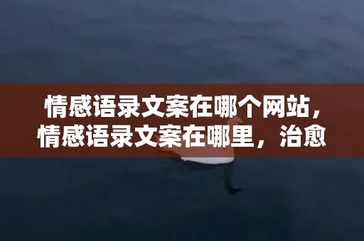 情感语录文案在哪个网站，情感语录文案在哪里，治愈人的文案短句