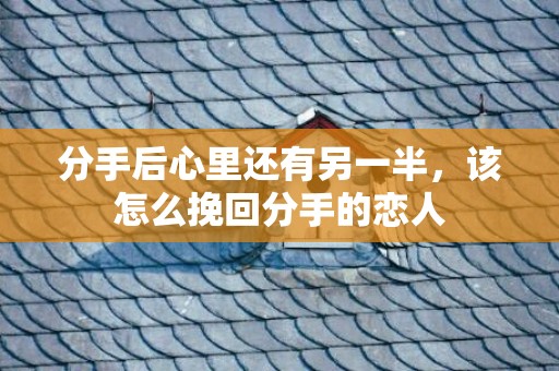 分手后心里还有另一半，该怎么挽回分手的恋人