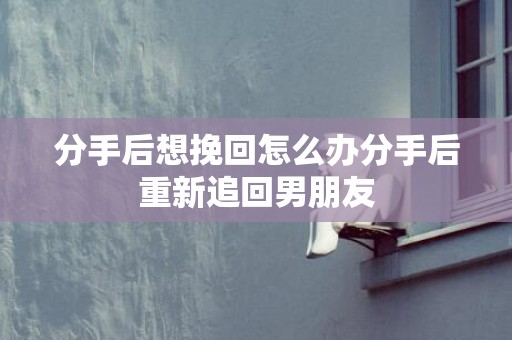 分手后想挽回怎么办分手后重新追回男朋友
