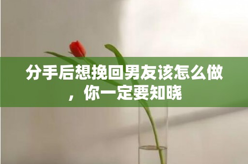 分手后想挽回男友该怎么做，你一定要知晓