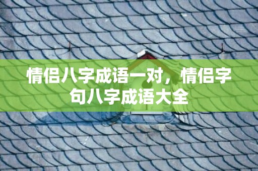 情侣八字成语一对，情侣字句八字成语大全