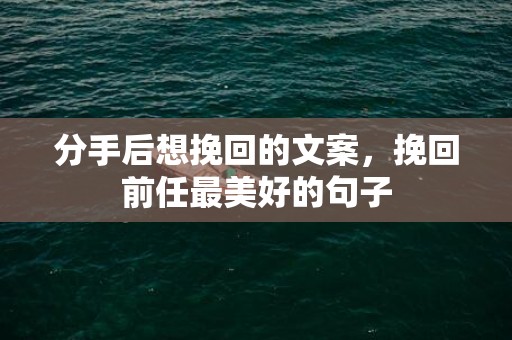 分手后想挽回的文案，挽回前任最美好的句子