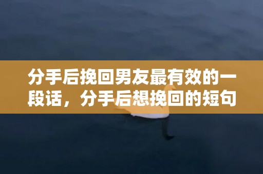 分手后挽回男友最有效的一段话，分手后想挽回的短句