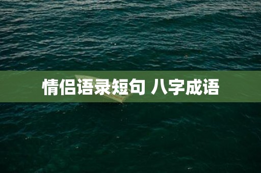 情侣语录短句 八字成语