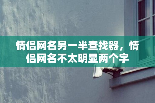 情侣网名另一半查找器，情侣网名不太明显两个字