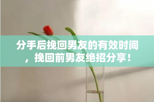 分手后挽回男友的有效时间，挽回前男友绝招分享！