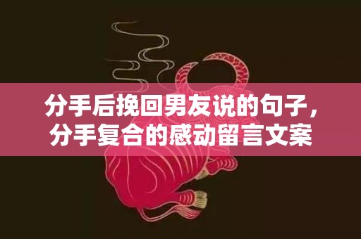 分手后挽回男友说的句子，分手复合的感动留言文案