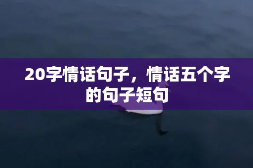 20字情话句子，情话五个字的句子短句
