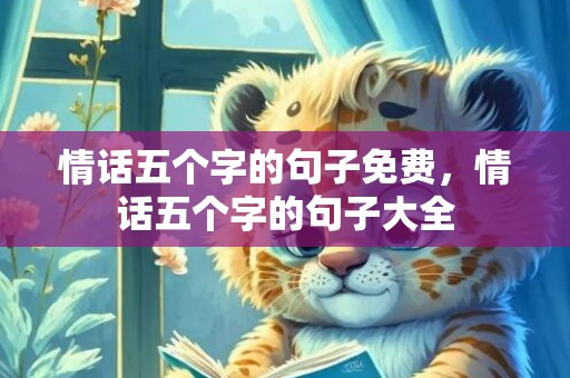 情话五个字的句子免费，情话五个字的句子大全
